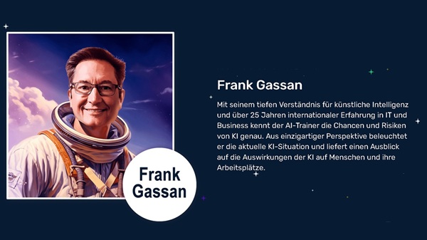 Vortrag im Planetarium über die Zukunft der Arbeit mit Künstlicher Intelligenz vor Führungskräften.